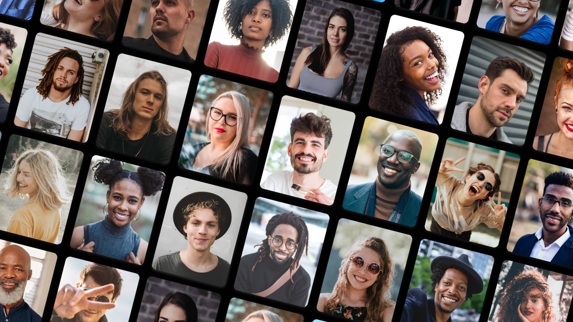 A collection of black and white interracial dating members displayed in profile form as viewed on a mobile interracial dating app