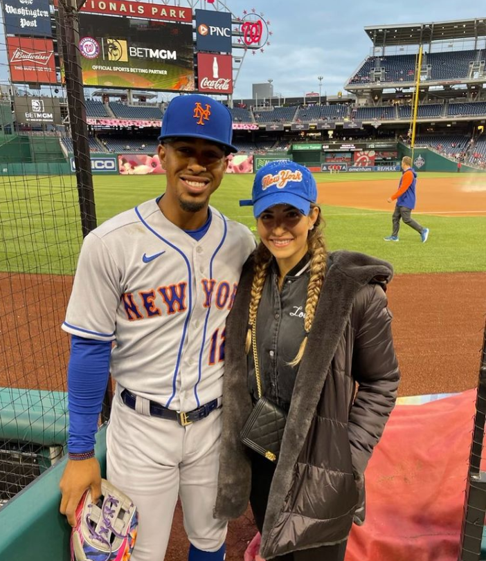 Francisco Lindor and Katia Reguero 